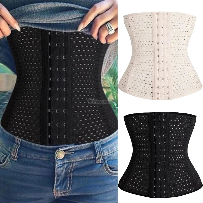 Women Waist Trainer Latex Cincher Girdles Shapewear Slimming Belt Body Shaper Fitness Corset Sheath plus Size XXL