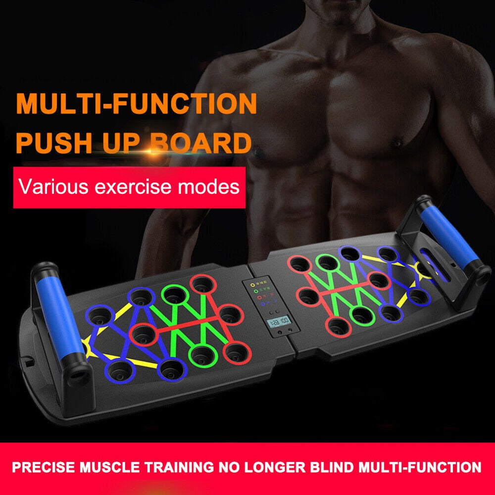 Push up Board, Portable Multi-Function Foldable 10 in 1 Push up Bar, Push up Handles for Floor,Professional Push up Strength Training Equipment with Timer